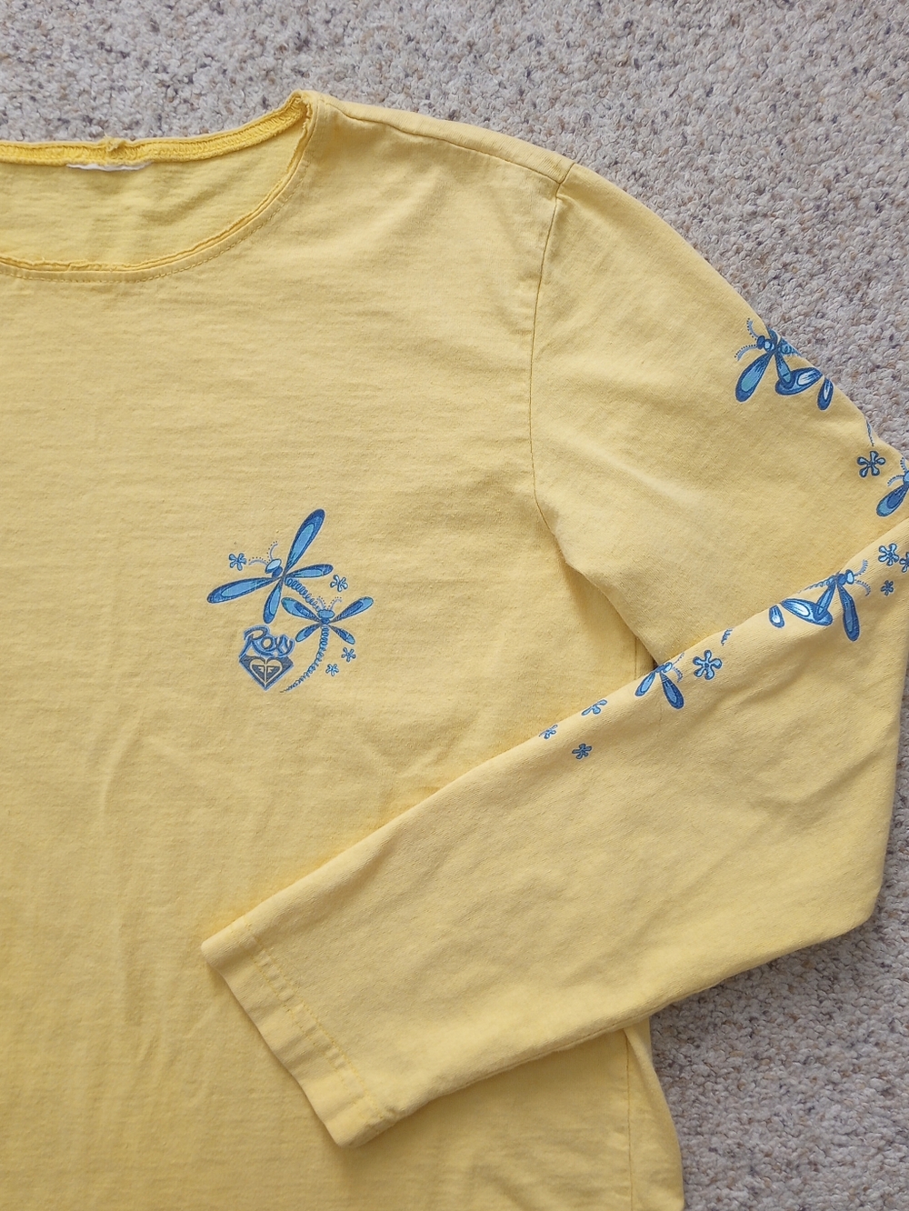 Y2K Roxy Yellow Long Sleeve Top